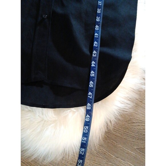 NWT Lauren Ralph Lauren Women's Size 4 Linen Blend Black Maxi Shirt Dress - Picture 12 of 12